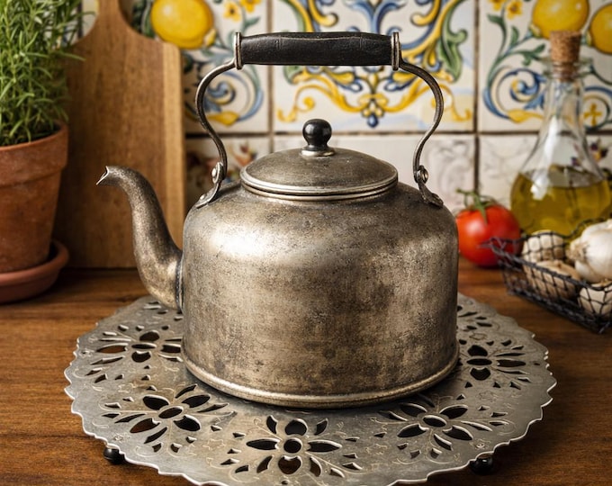 Vintage Italian Reticulated Floral Trivet, Raimond Silverplate Italy ...
