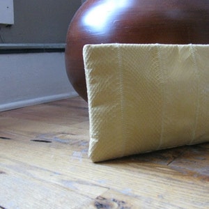 Vintage Yellow Snakeskin Clutch by Clemente, Snakeskin Purse, Fun Bag image 2