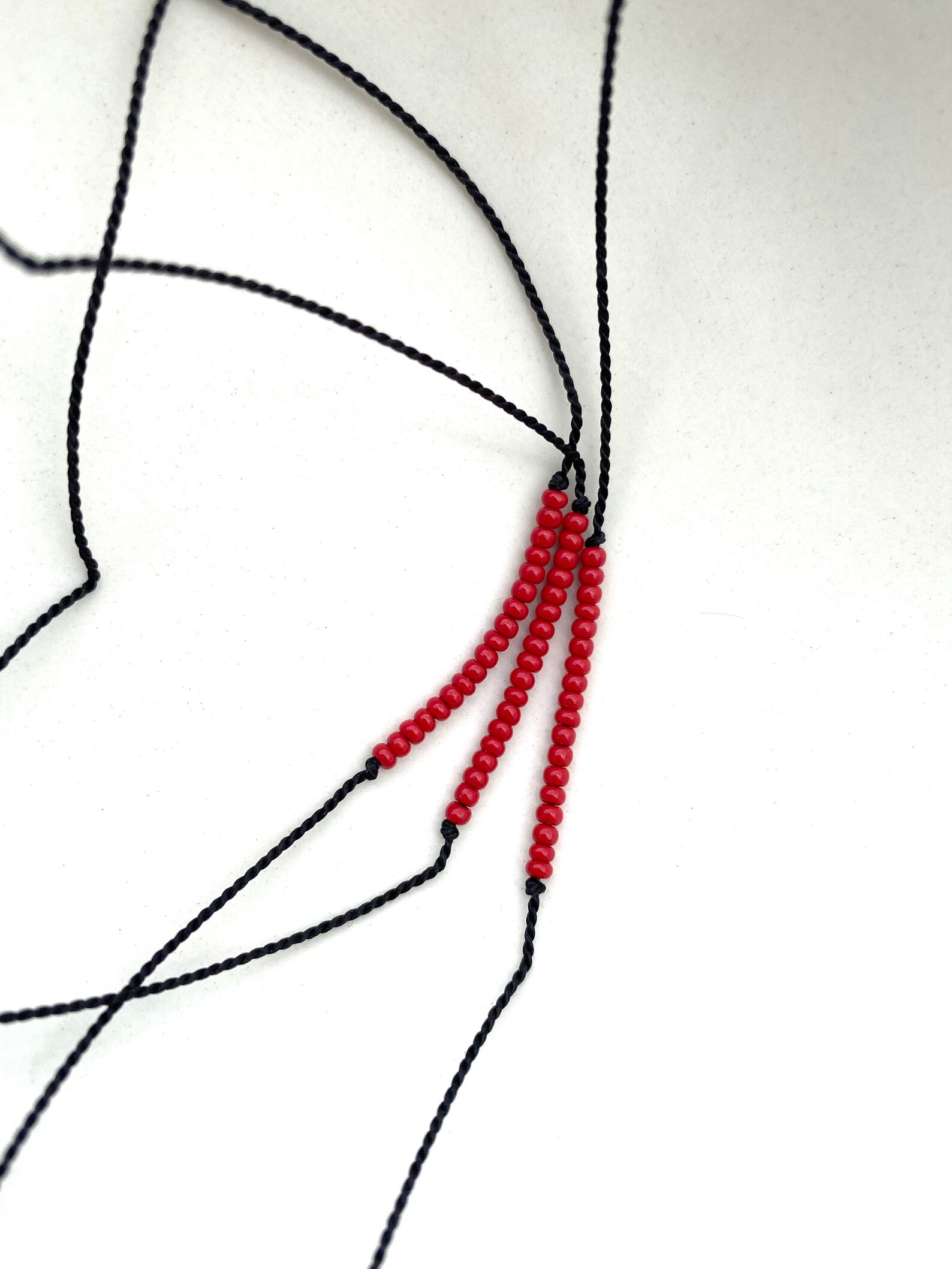 Seed Beads on Silk Cord Bracelet Silk Cord Bracelet Etsy