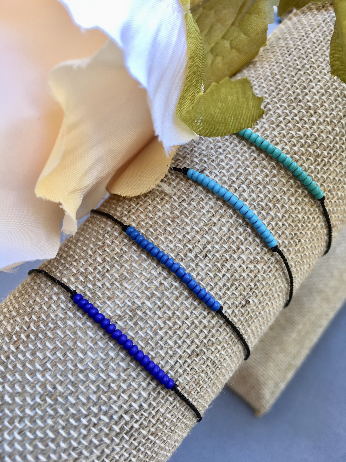 Seed Beads on Silk Cord Bracelet Silk Cord Bracelet Etsy