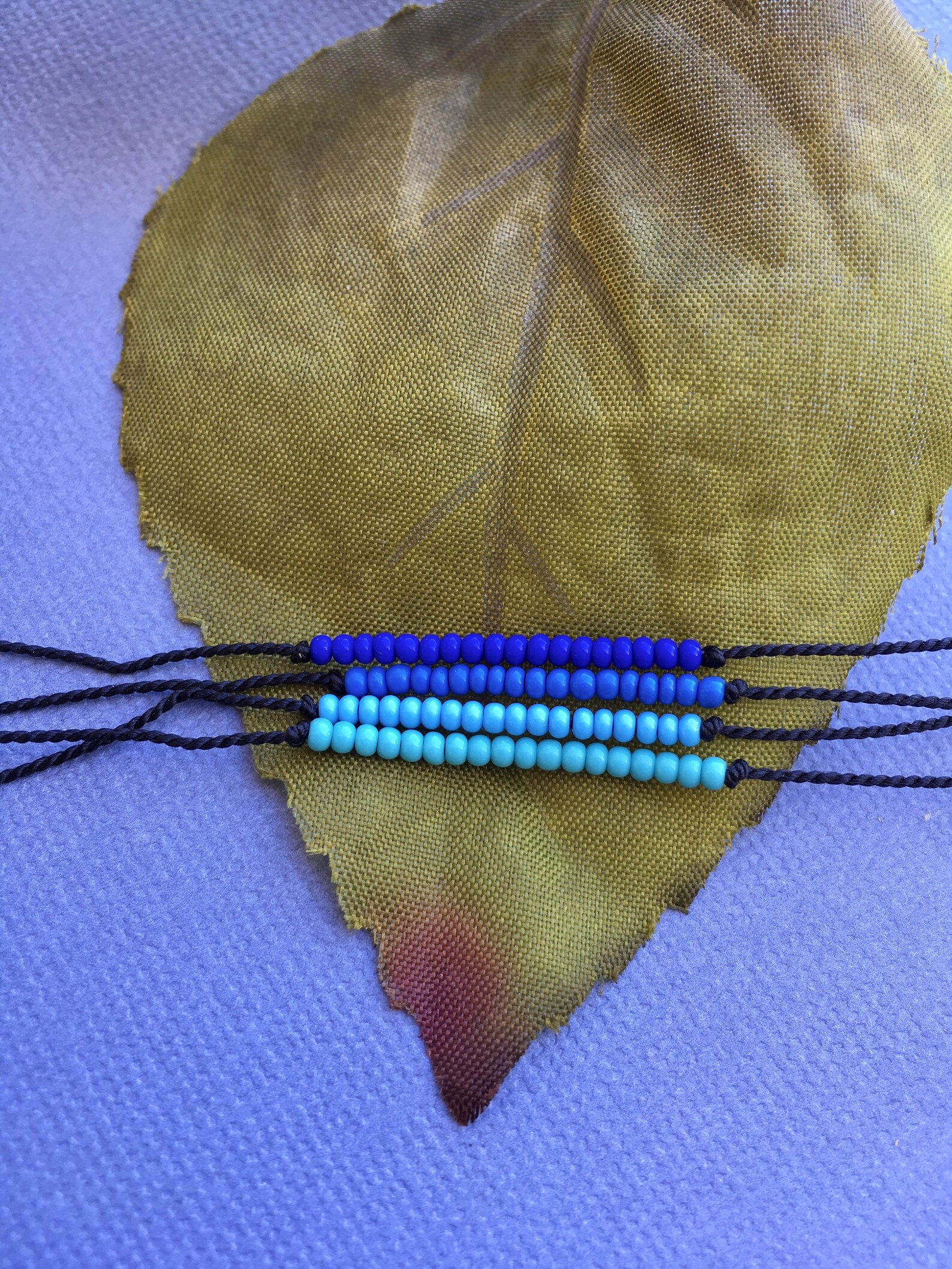 Seed Beads on Silk Cord Bracelet Silk Cord Bracelet Etsy