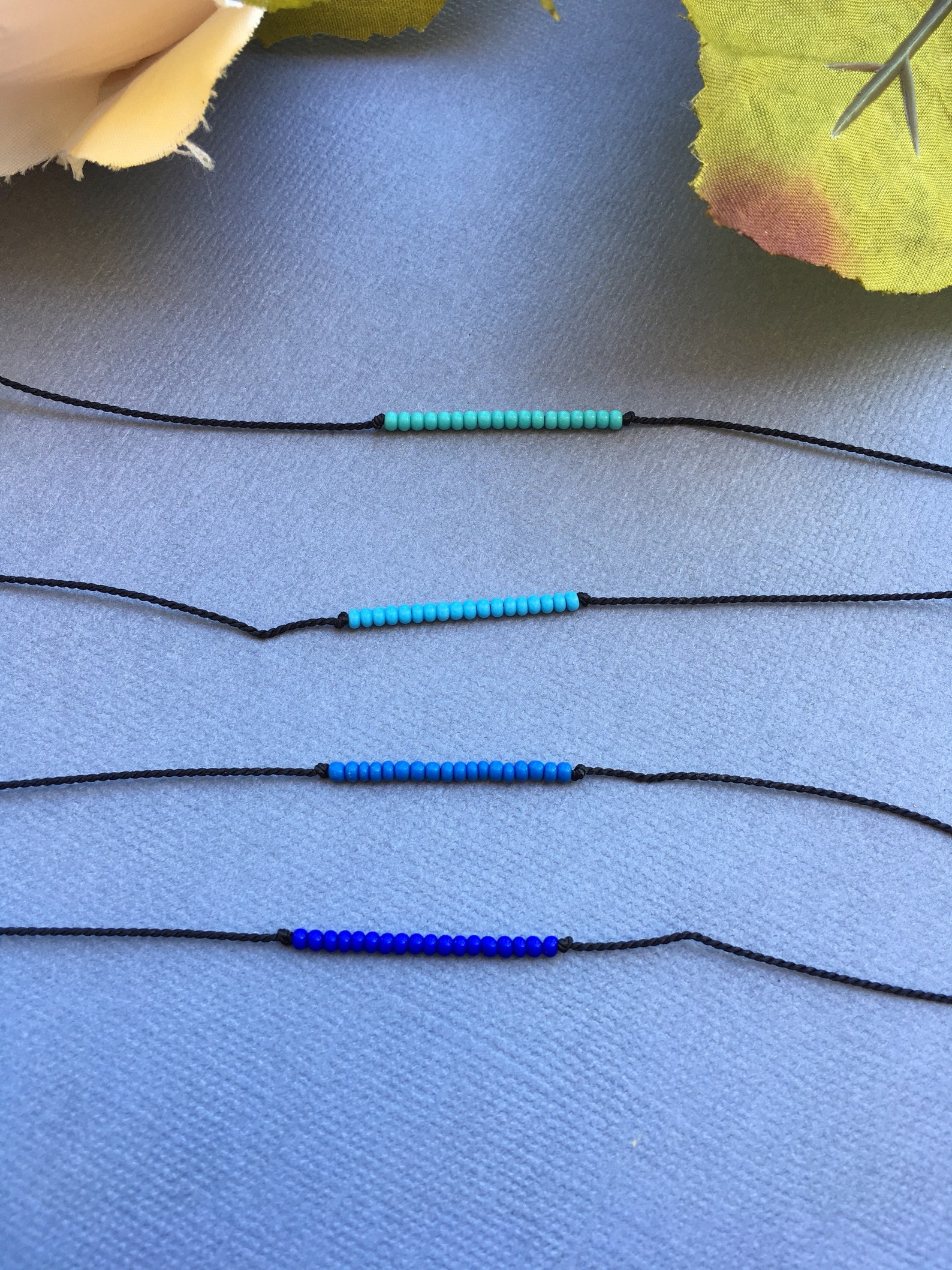 Seed Beads on Silk Cord Bracelet Silk Cord Bracelet Etsy