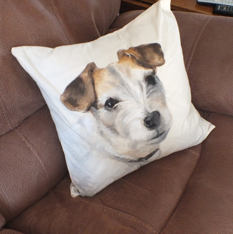 Hand Painted Pet Pillow Custom Pet Portrait Dog Portrait ...