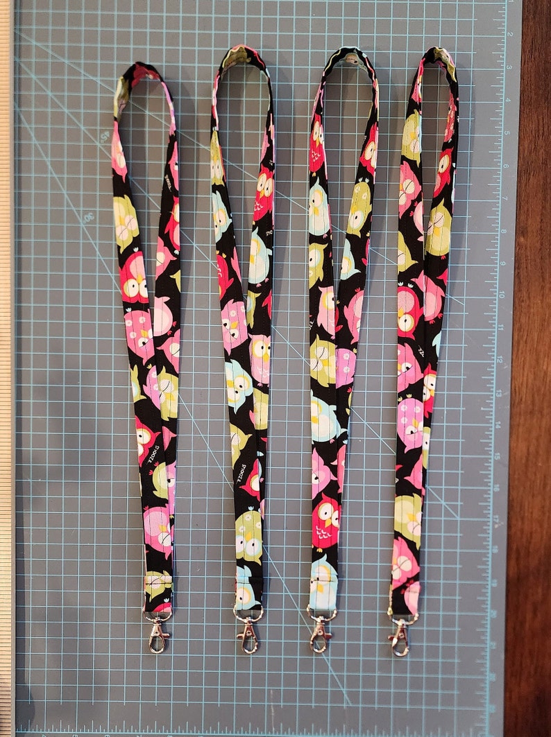 Fabric Lanyard Key Chain Lanyard Work Name Badge Great Etsy