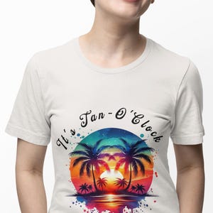 Tropical Sunset Tee, For Beach Lovers, Vacation Vibes, Summer Apparel, Gift for Travelers, Relaxation Shirt