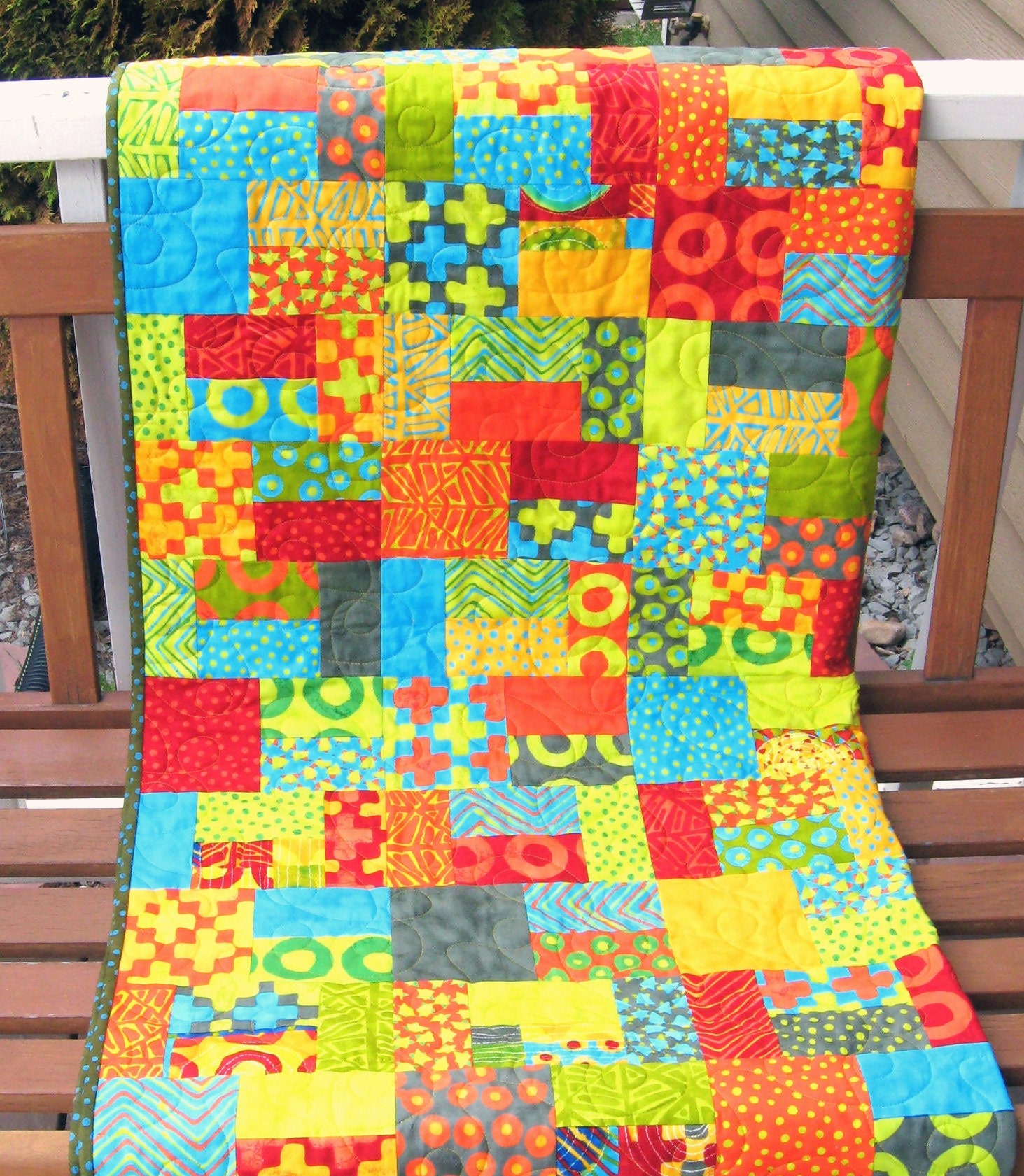 Handmade Quilts For Sale Colorful Modern Quilts Rainbow Kids Etsy