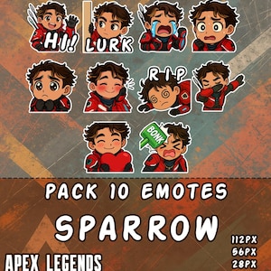 10 cute Chibi Apex Legends Sparrow Emotes – Emote Pack