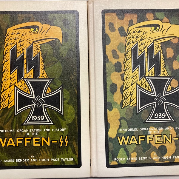 First Edition Hardcover Lot of 4 Uniforms, Organization and the History of the Waffen-SS by Roger Bender and Hugh Taylor, Published in 1969