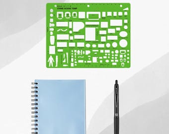 Crime Scene Sketch Kit – Forensic Science Tool Set with Template