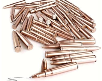 Bullet Shaped Pens – Set of 4 | Novelty Ammo Pen Set | Unique Office Supplies | Gift for Him | Tactical Style Stationery