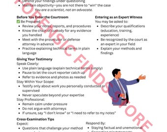 Forensic Expert Witness Testimony Guide (Printable PDF)