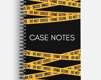 Crime Scene Case Notes Spiral Notebook | Forensic Science Gift