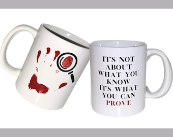 Blutiger Handabdruck Becher: Forensische Wissenschaft Geschenk