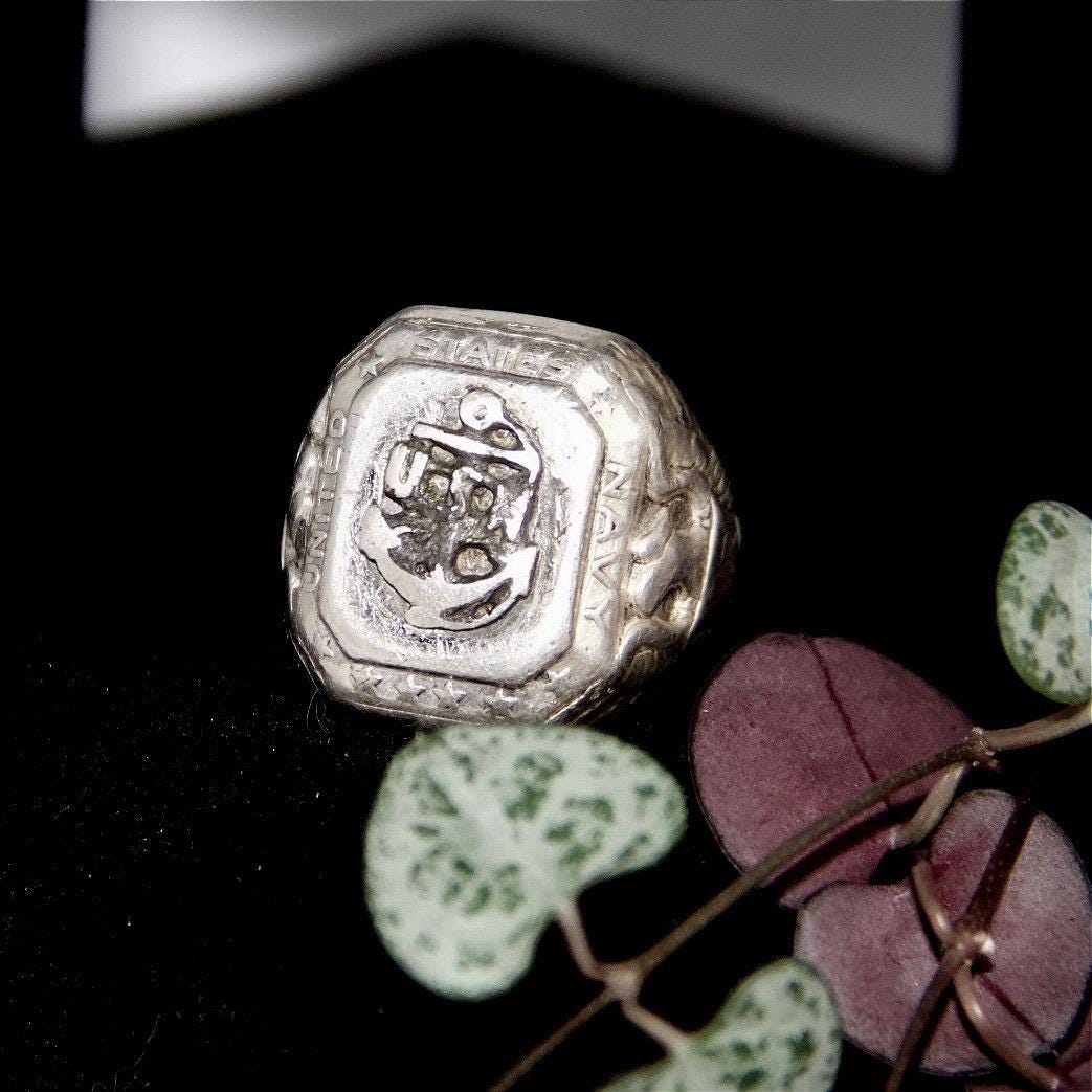 Vintage United States Navy Ring - Etsy