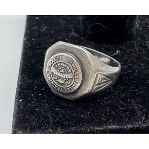 Vintage 1951 Millersville Training School Sterling Silver Class Ring Size 9.5