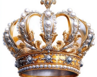 王冠ページ☺︎ 王冠のクリップアート | 水彩画の王冠のクリップアート - 10 個の高