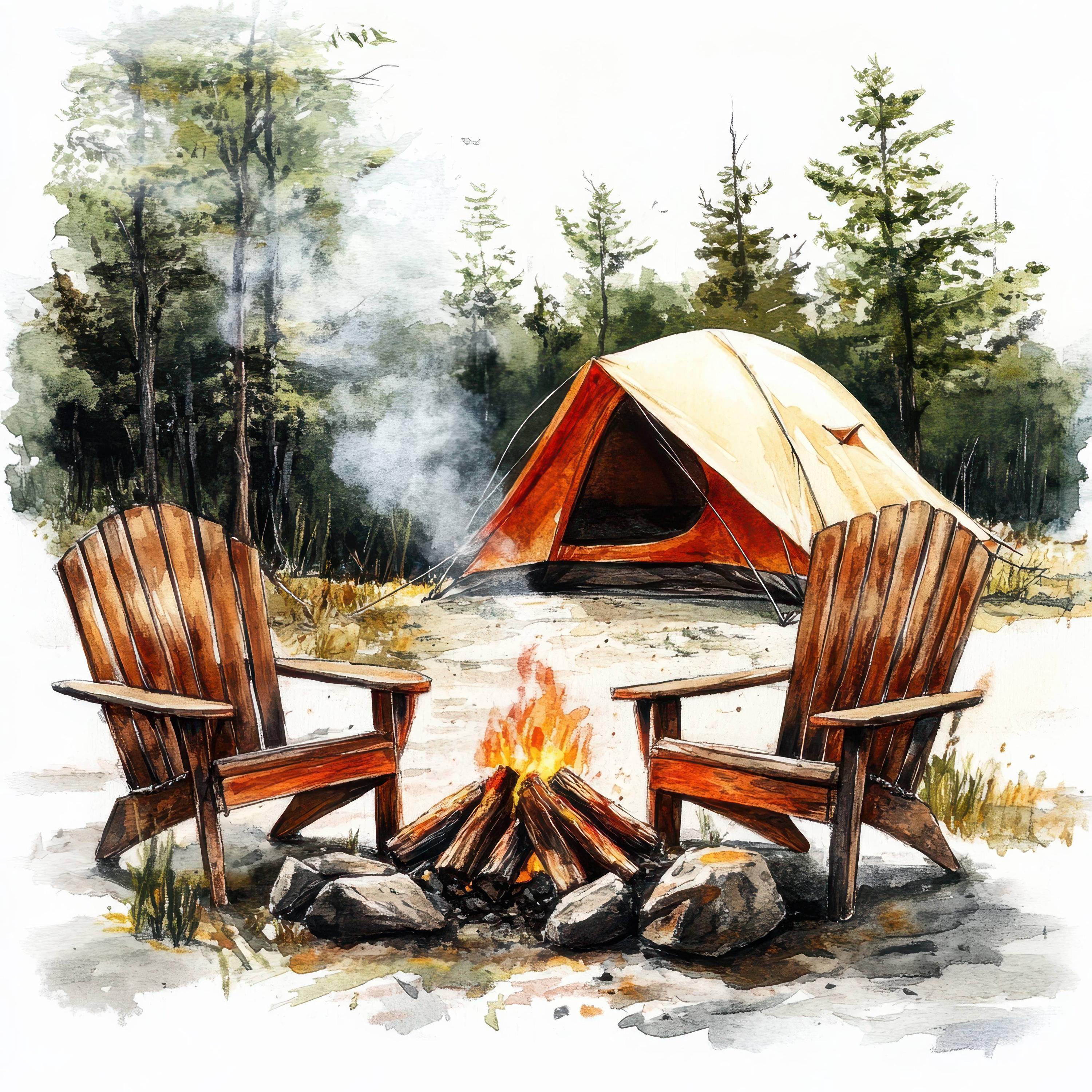 17 Camping Clipart Jpgs, Paper Craft, Camping, Commercial Use ...