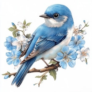 10 pájaros azules de Delft (imágenes prediseñadas 2), 10 archivos JPG de alta calidad, descarga digital, imágenes prediseñadas de pájaros, manualidades digitales de papel, azulejos holandeses, ilustración vintage