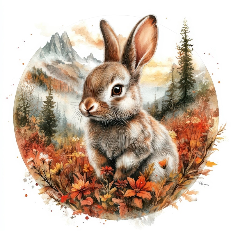 17 Rabbit Clipart, High Quality JPG, Watercolor Rabbit Clipart ...