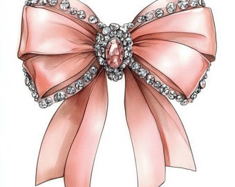 10 Bow Clipart, Printable Watercolor Clipart, Christmas Bow Clip Art, Silver Bows Clipart, High Quality JPGs, Digital Download, Paper Craft