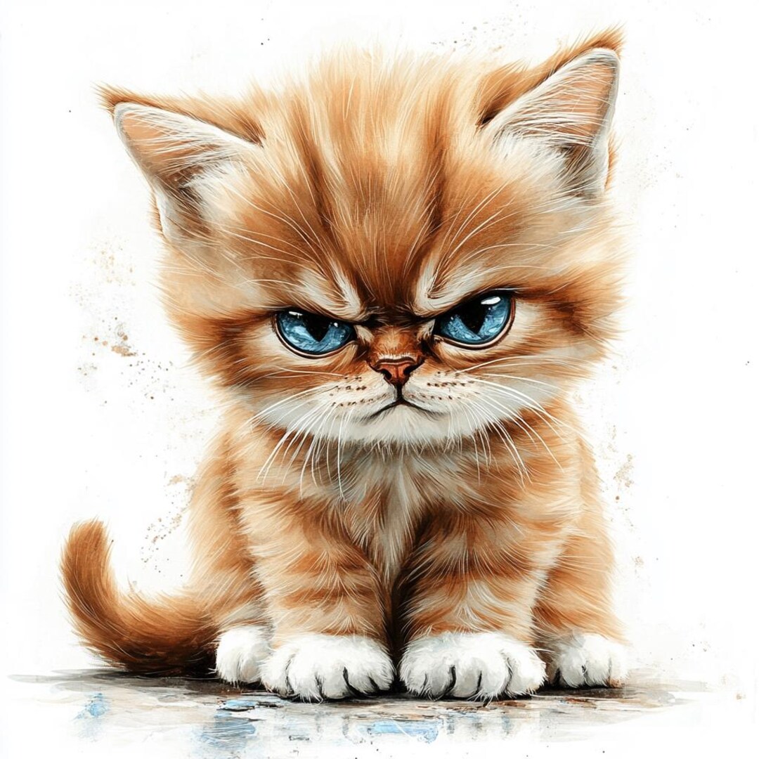 Gumpy Kitten 10 Super Grumpy Kitten Clipart, 10 High Quality Jpgs, Digital Download ...