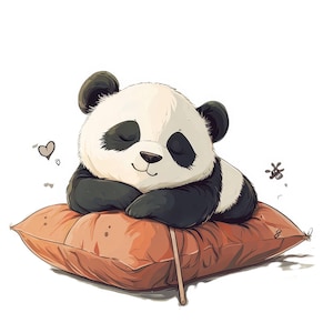 10 Clipart di panda ad acquerello, Clipart di panda carino, JPG di panda carino, Illustrazioni di panda, Illustrazione digitale di panda carino, Stampa per bambini