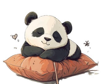 10 Watercolor Panda Clipart, Cute Baby Panda Clipart, Baby Panda JPG, Panda Illustartions, Cute panda Digital Illustration, Nursery Print