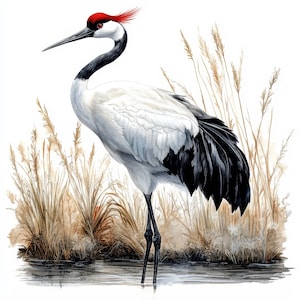 12 Japanese Crane Clipart, 12 High Quality JPGs, Digital Download, Clipart, Digital Paper Craft, Nursery Art, Card Making, Crane Clipart
