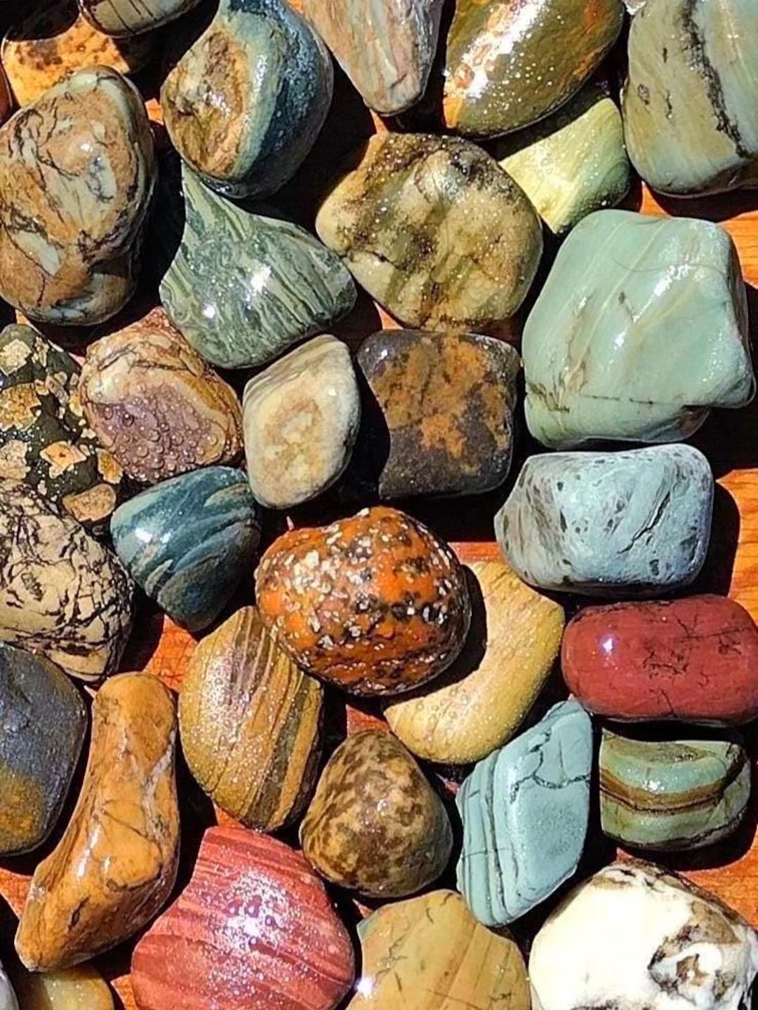 Accent Rokcs 1 Pound of Premium Montana River Rocks - Vibrant Colors Unique Banding ...