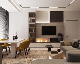 Kundenspezifische Innenausstattung, One Room Digital Design, realistische 3D-Visualisierung