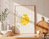 Kitchen Frame Mockup – DIN A Vertical Wood Wall Art Display, Boho Interior (PSD File)