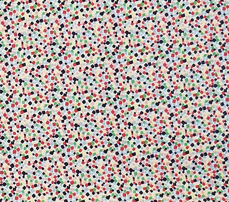 Confetti print fabric with bright & happy mini squares 100 Etsy
