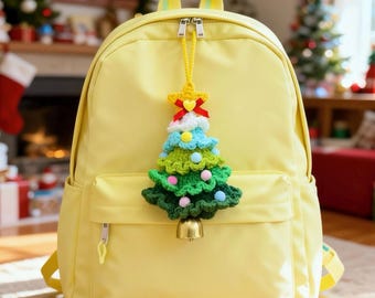 Crochet Christmas Tree Ornament – Yarn Keepsake Gift for Kids, Stocking Stuffer Idea