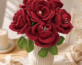 Handmade Crochet Rose – Everlasting Valentine’s Gift for Wife or Girlfriend