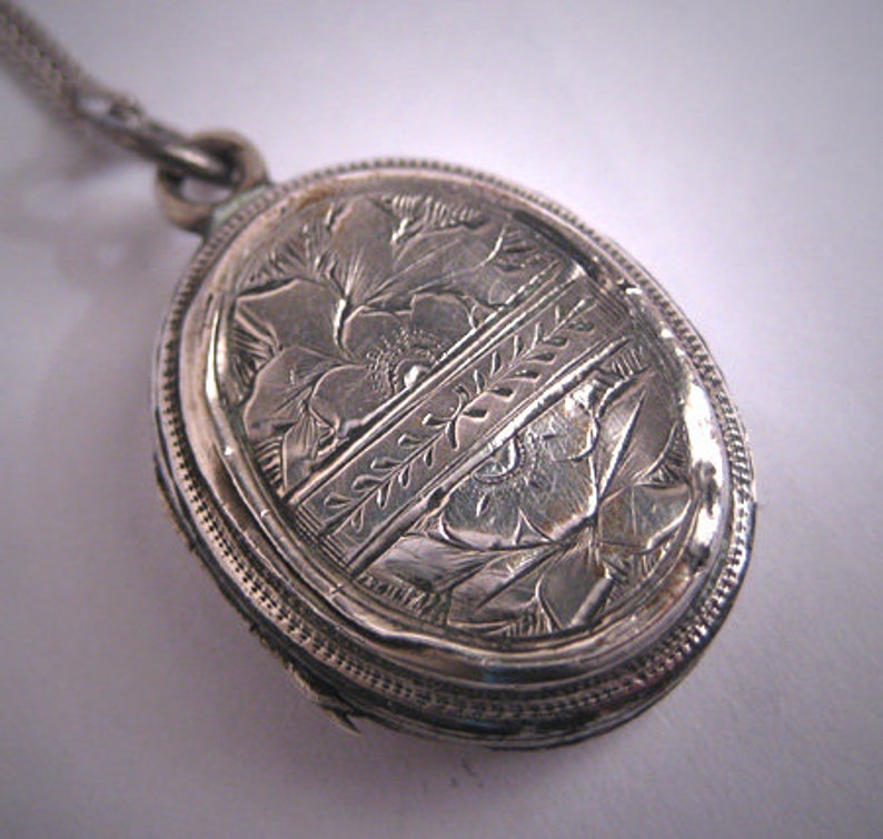 Antique Sterling Silver Locket Vintage Victorian 1800's | Etsy
