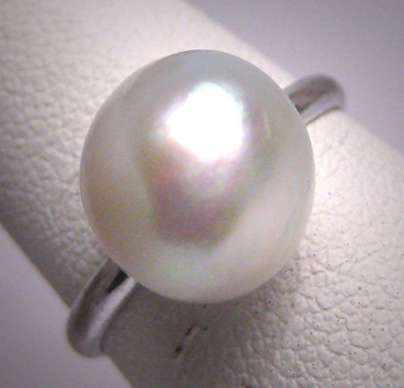 Antique Baroque Akoya Pearl Wedding Ring Victorian