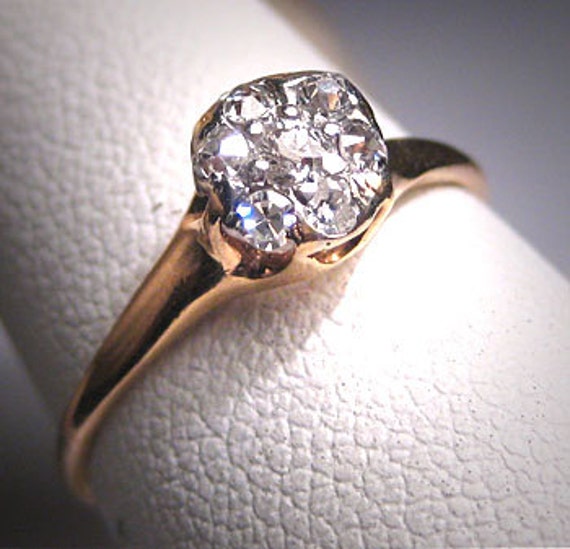 Antique Diamond Wedding Ring Platinum Victorian De