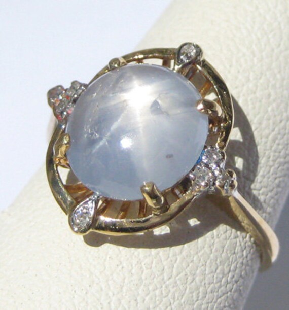 Vintage Star Sapphire Ring Antique Art Deco Wedding 18k Gold - Vintage Star Sapphire Pendant Vintage Star Sapphire Ring Antique Art Deco Wedding 18k Gold - Vintage Star Sapphire Pendant