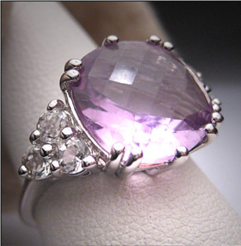 Vintage Rose de France Amethyst Sapphire Ring Wedding Retro | Etsy
