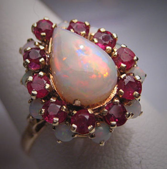 opal and ruby rings