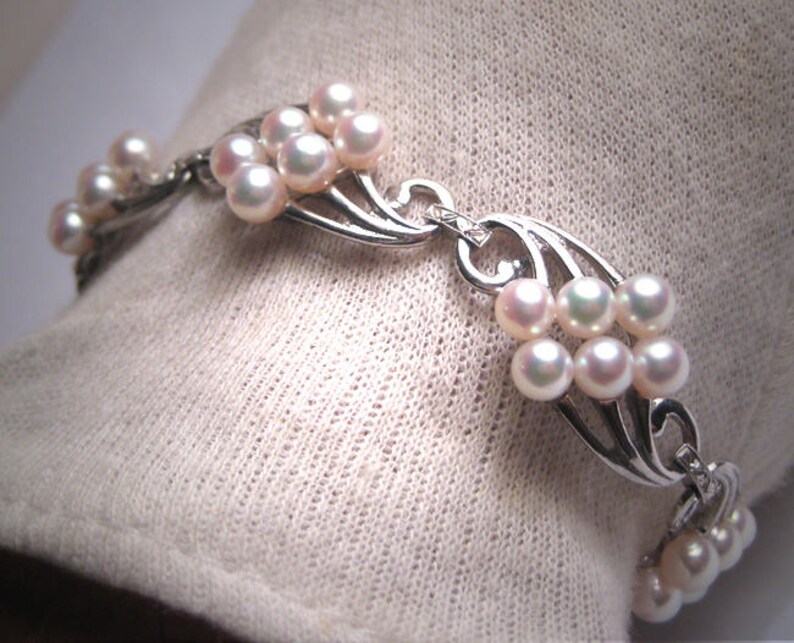 Rare Antique Mikimoto Pearl Bracelet Vintage Art Deco 5mm SS | Etsy