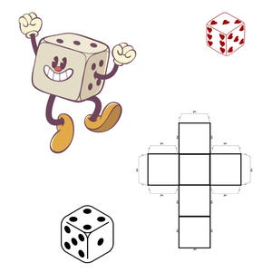 Dice or cube printable that can be used as an educational tool or for fun!