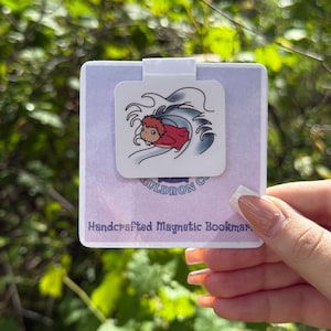 Magnetic Bookmark – Ocean Fish Girl in Red Dress – Anime-Inspired Page Marker – Cute Handmade Gift for Readers
