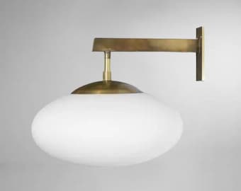 Mid-Century Brass Sputnik Wall Sconce: Handmade Starburst Light