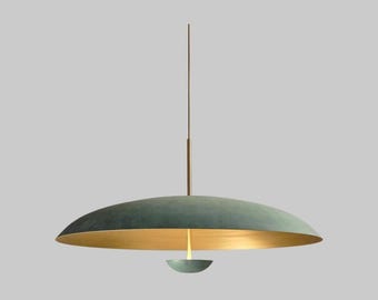 Elegant Mid-Century Modern Spanish Designed D Shape Hanging Fixtures 3 Lights