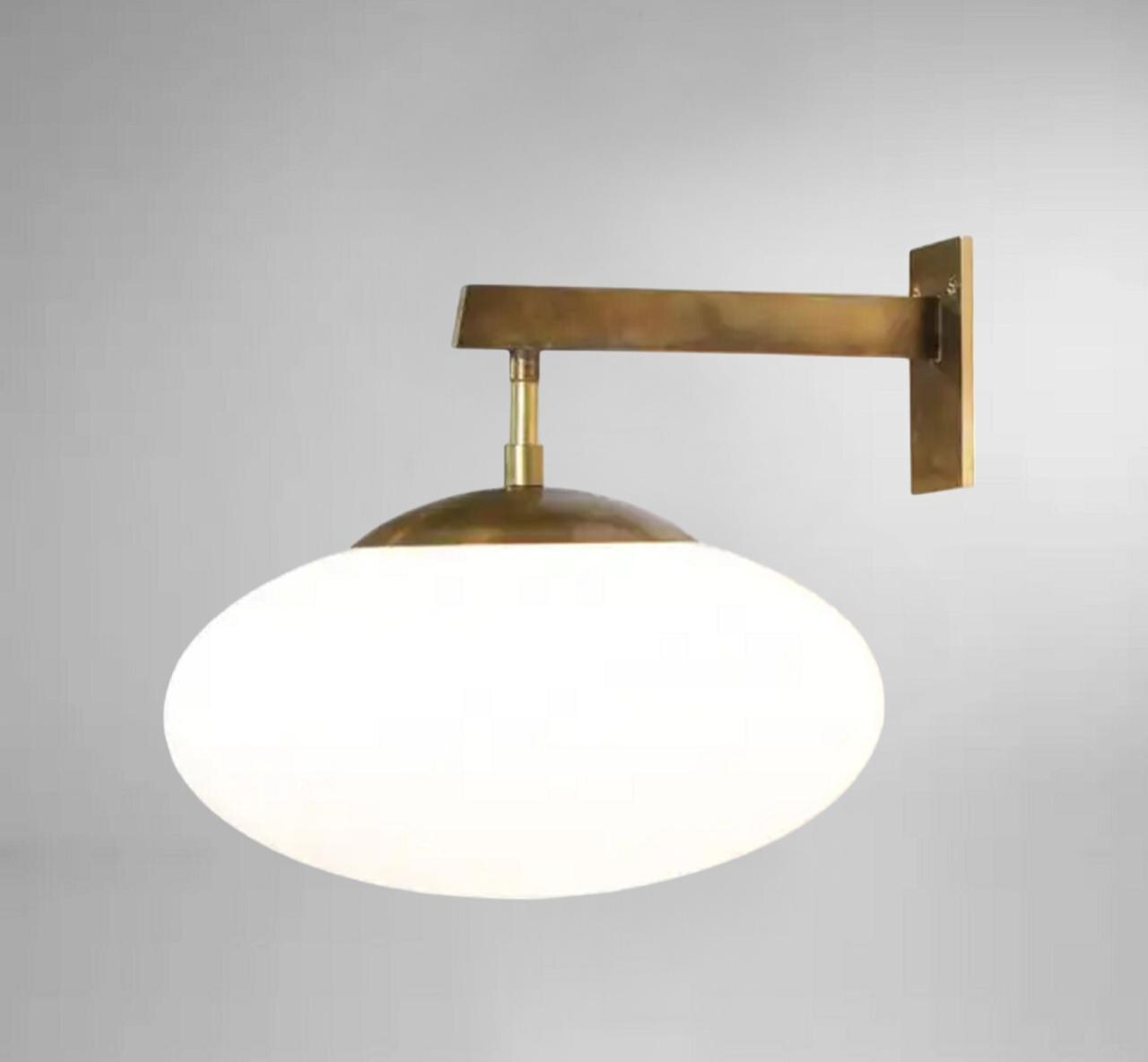 Applique Murale Sputnik en Laiton et Verre par Angelo Lelli, 1960s en