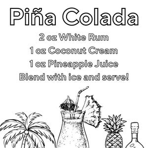 Cocktail Coloring Pages