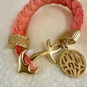 Lily Pulitzer Bracelet Anchor Toggle With Peach Roping Bild 5