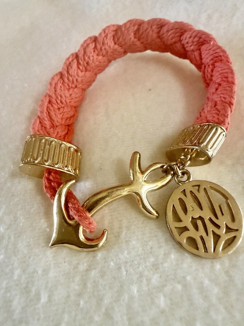 Lily Pulitzer Bracelet Anchor Toggle With Peach Roping Bild 5