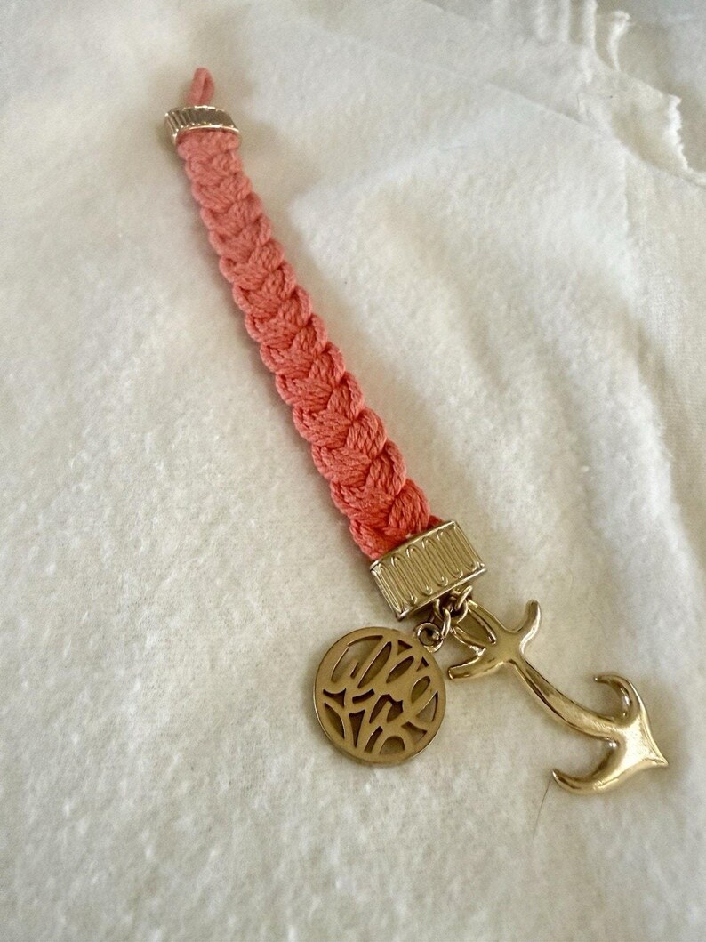 Lily Pulitzer Bracelet Anchor Toggle With Peach Roping Bild 4